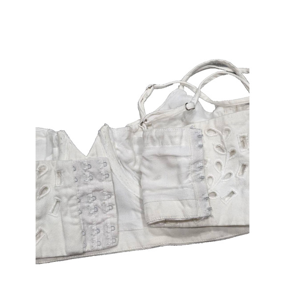Anthropologie lTularosa Valentina babydoll eyelet Y2K Bra Top White S A003790 - Picture 10 of 10